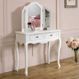 White Dressing Table & Mirror Set - Victoria Range - Damaged second