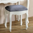 White Dressing Table, Mirror, Stool Set - Victoria Range