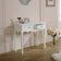 White Dressing Table &amp; Stool Set - Victoria Range