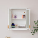 White Frosted Glass Wall Cabinet