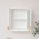 White Frosted Glass Wall Cabinet