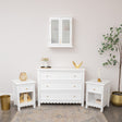 White Frosted Glass Wall Cabinet