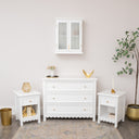 White Frosted Glass Wall Cabinet