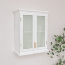 White Frosted Glass Wall Cabinet