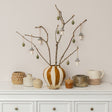 White &amp; Grey Autumn Mushroom Hanging Decoration - 7cm