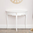 White Half Moon Console Table - Pays Blanc Range