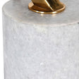 White Marble &amp; Antique Brass Desk Lamp