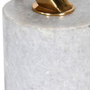 White Marble &amp; Antique Brass Desk Lamp