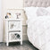 White Mirrored Bedside Table - Sabrina White Range