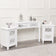 White Mirrored Console Table / Dressing Table &amp; Pair of White Mirrored Bedside Tables - Sabrina White Range