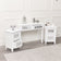 White Mirrored Console Table / Dressing Table &amp; Pair of White Mirrored Bedside Tables - Sabrina White Range