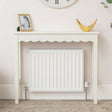 White Scalloped Console Table - 93cm x 81cm