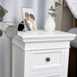 White Two Drawer Bedside Table - Daventry White Range