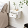 White Wall Mounted Bedside Table - Daventry White Range