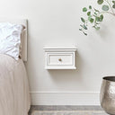 White Wall Mounted Bedside Table - Daventry White Range