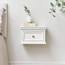 White Wall Mounted Bedside Table - Daventry White Range
