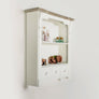 White Wooden Wall Shelf Unit with Drawers - 59cm x 68cm