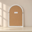 White Washed Distressed Wooden Beaded Frame Wall Mirror - 40cm x 60cm