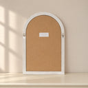 White Washed Distressed Wooden Beaded Frame Wall Mirror - 40cm x 60cm