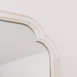 White Washed Distressed Wooden Frame Wall Mirror - 40cm x 75cm
