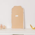 White Washed Distressed Wooden Frame Wall Mirror - 40cm x 75cm