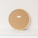 White Washed Wooden Round Wall Mirror - 50cm x 50cm