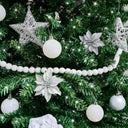 White Wooden Ball Garland - 150cm