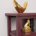 Wine Red Scalloped Storage Sideboard with One Drawer and Shelving - Staunton Wine Red Range