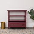 Wine Red Scalloped Storage Sideboard with One Drawer and Shelving - Staunton Wine Red Range