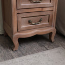 Solid Wood 3 Drawer Bedside Table - Hessian Range