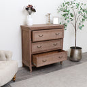 Solid Wood 4 Drawer Chest Of Drawers - Hessian Range