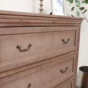 Solid Wood 4 Drawer Chest Of Drawers - Hessian Range