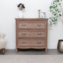 Solid Wood 3 Drawer Chest Of Drawers - Hessian Range