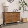Wooden 7 Drawer Chest of Drawers &amp; Pair of 3 Drawer Bedside Tables - Pays Du Bois Range
