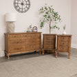 Wooden 7 Drawer Chest of Drawers & Pair of 3 Drawer Bedside Tables - Pays Du Bois Range
