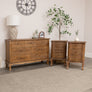 Wooden 7 Drawer Chest of Drawers & Pair of 3 Drawer Bedside Tables - Pays Du Bois Range