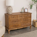 Wooden 7 Drawer Chest of Drawers - Pays Du Bois Range