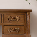 Wooden Dressing Table Desk with Triple Mirror and Stool &amp; Pair of 3 Drawers Bedside Tables - Pays Du Bois Range