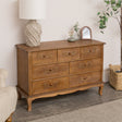 Wooden Dressing Table Set, 7 Drawer Chest of Drawers &amp; Pair of 3 Drawer Bedside Tables - Pays Du Bois Range