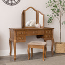 Wooden Dressing Table Set, 7 Drawer Chest of Drawers &amp; Pair of 3 Drawer Bedside Tables - Pays Du Bois Range