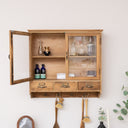 Wooden Glass Wall Cabinet