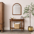 Wooden Half Moon Console Table with Shelf - Ashwell Range