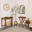 Wooden Half Moon Console Table with Shelf - Ashwell Range