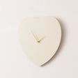 Wooden Ivory &amp; Gold Detailed Heart Shaped Wall Clock - 40cm x 40cm