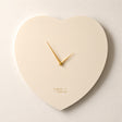 Wooden Ivory & Gold Detailed Heart Shaped Wall Clock - 40cm x 40cm