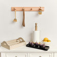 Wooden Peach Wall Utensil Hanging Hooks - 60cm