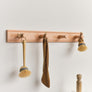 Wooden Peach Wall Utensil Hanging Hooks - 60cm