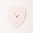 Wooden Pink &amp; Gold Detailed Heart Shaped Wall Clock - 40cm x 40cm