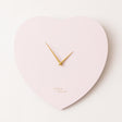 Wooden Pink & Gold Detailed Heart Shaped Wall Clock - 40cm x 40cm