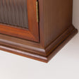 Wooden Reeded Glass Wall Cabinet